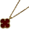 ヴァンクリーフ＆アーペル Van Cleef & Arpels スウィートアルハンブラネックレス ピンクゴールド Au750 カーネリアン ジュエリー