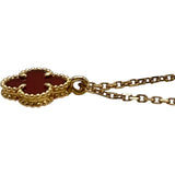 ヴァンクリーフ＆アーペル Van Cleef & Arpels スウィートアルハンブラネックレス ピンクゴールド Au750 カーネリアン ジュエリー