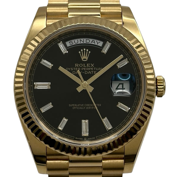 ロレックス ROLEX デイデイト40 228238A ブラック ゴールド 自動巻き
