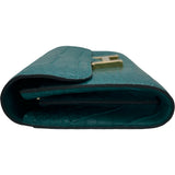 エルメス HERMES コンスタンストゥーゴー W刻印 ヴェールジェイド ゴールド金具 アリゲーターマット レディース 長財布