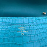 エルメス HERMES コンスタンストゥーゴー W刻印 ヴェールジェイド ゴールド金具 アリゲーターマット レディース 長財布