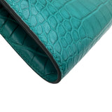 エルメス HERMES コンスタンストゥーゴー W刻印 ヴェールジェイド ゴールド金具 アリゲーターマット レディース 長財布