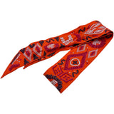 エルメス HERMES ツイリー KELLY EN PERLES オレンジ シルク レディース スカーフ