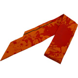 エルメス HERMES ツイリー CHEVAL SURPRISE オレンジ シルク レディース スカーフ