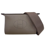 エルメス HERMES ヴィドポッシュ B刻印 エトゥープ・シルバー金具 トゴ メンズ ハンドバッグ