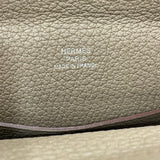 エルメス HERMES ヴィドポッシュ B刻印 エトゥープ・シルバー金具 トゴ メンズ ハンドバッグ