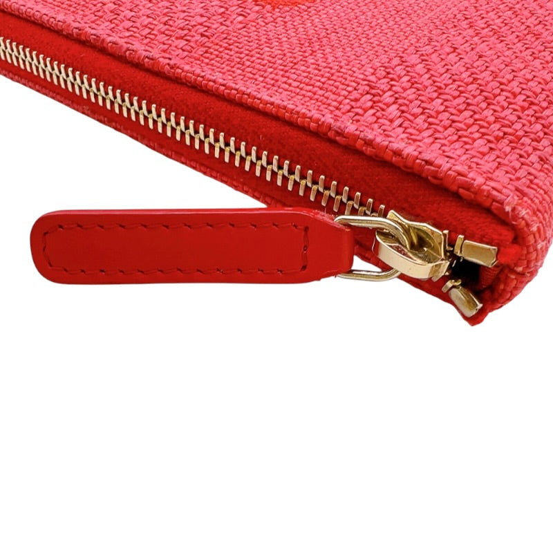 シャネル CHANEL ドーヴィルポーチ レッド ゴールド金具 ミックス
