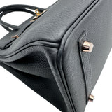 エルメス HERMES バーキン30 U刻印 ブラック×ピンクゴールド金具 トゴ レディース ハンドバッグ