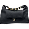 シャネル CHANEL マトラッセ マキシ ホーボーバッグ AS5834 ブラック×ゴールド金具 カーフスキン ユニセックス ハンドバッグ
