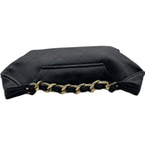 シャネル CHANEL マトラッセ マキシ ホーボーバッグ AS5834 ブラック×ゴールド金具 カーフスキン ユニセックス ハンドバッグ