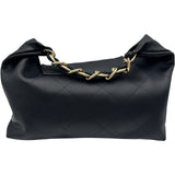 シャネル CHANEL マトラッセ マキシ ホーボーバッグ AS5834 ブラック×ゴールド金具 カーフスキン ユニセックス ハンドバッグ