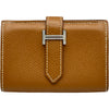 エルメス HERMES ベアンミニ Z刻印 ゴールド/シルバー金具 エプソン レディース 二つ折り財布