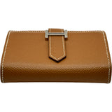 エルメス HERMES ベアンミニ Z刻印 ゴールド/シルバー金具 エプソン レディース 二つ折り財布