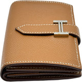 エルメス HERMES ベアンミニ Z刻印 ゴールド/シルバー金具 エプソン レディース 二つ折り財布