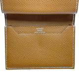エルメス HERMES ベアンミニ Z刻印 ゴールド/シルバー金具 エプソン レディース 二つ折り財布