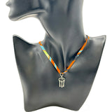 エルメス HERMES トゥールビヨンネックレス マルチカラー シルク/メタル アクセサリー