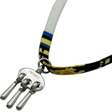 エルメス HERMES トゥールビヨンネックレス グリーン シルク/メタル アクセサリー