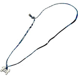 エルメス HERMES トゥールビヨンネックレス ブルー シルク/メタル アクセサリー