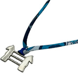 エルメス HERMES トゥールビヨンネックレス ブルー シルク/メタル アクセサリー