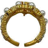 クリスチャン・ディオール Christian Dior ロゴパールリング ゴールド メタル/パール アクセサリー