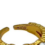 クリスチャン・ディオール Christian Dior ロゴパールリング ゴールド メタル/パール アクセサリー
