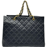 シャネル CHANEL PTT チェーントート A18004 4番台 ブラック キャビアスキン レディース トートバッグ