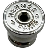 エルメス HERMES ポップH ミニピアス ブラック/シルバー メタル/ラッカー アクセサリー