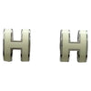 エルメス HERMES ポップH ミニピアス アイボリー/シルバー メタル/ラッカー アクセサリー