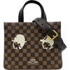 ルイ・ヴィトン LOUIS VUITTON ショッパートート MINI ファレルウィリアムス X NIGO N40810 ブラウン ダミエ・キャンバス レディース ショルダーバッグ