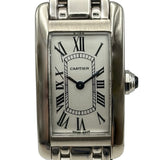 カルティエ Cartier タンクアメリカン SM W26019L1 シルバー ホワイトゴールド レディース 腕時計