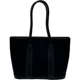 エルメス HERMES ガーデンジップPM □M刻印 ブラック シルバー金具 トワル/ネゴンダ レディース トートバッグ
