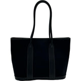 エルメス HERMES ガーデンジップPM □M刻印 ブラック シルバー金具 トワル/ネゴンダ レディース トートバッグ