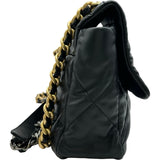 シャネル CHANEL CHANEL19バッグ AS1160 ブラック ゴールド金具/シルバー金具 シャイニーカーフスキン レディース ショルダーバッグ