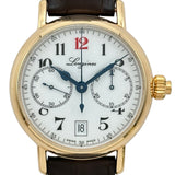 ロンジン LONGINES ヘリテージ コラムホイール クロノグラフ L2.775.8.23.3 ホワイト ピンクゴールド 自動巻き メンズ 腕時計
