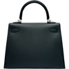 エルメス HERMES ケリー25 外縫い G刻印 ブラック シルバー金具 エプソン レディース ショルダーバッグ