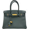 エルメス HERMES バーキン30 K刻印 ヴェールマングローブ ゴールド金具 トゴ レディース ハンドバッグ
