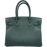 エルメス HERMES バーキン30 K刻印 ヴェールマングローブ ゴールド金具 トゴ レディース ハンドバッグ