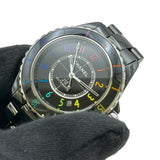 シャネル CHANEL J12 エレクトロ 38MM 世界1255本限定 H7122 ブラック セラミック 自動巻き メンズ 腕時計