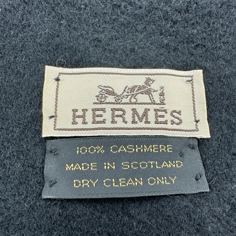 エルメス HERMES マフラー ブラック カシミヤ ユニセックス マフラー