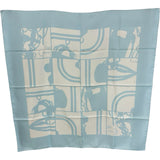 エルメス HERMES カレ90 EN DESORDRE ブルー/ホワイト シルク レディース スカーフ
