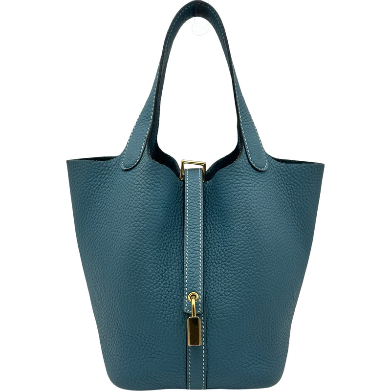 ✨極美品✨ HERMÈS ピコタンロックPM ブルージーン P刻印　箱鍵付 エルメス HERMES ピコタンロックPM K刻印 (2025年製) ニューブルーー