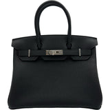 エルメス HERMES バーキン30 G刻印 ブラック シルバー金具 トゴ レディース ハンドバッグ