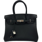 エルメス HERMES バーキン30 G刻印 ブラック シルバー金具 トゴ レディース ハンドバッグ
