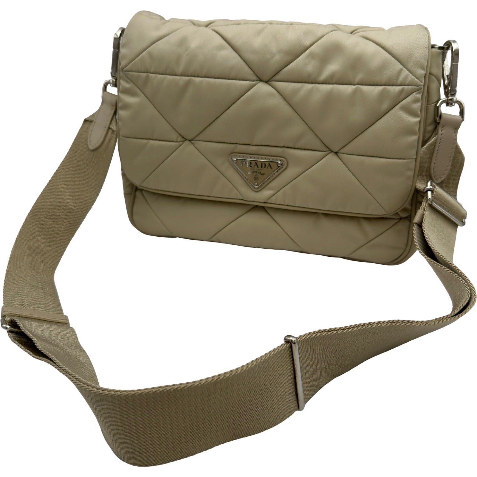 プラダ PRADA パデッド Re-Nylonショルダーバッグ 1BD290 ベージュ