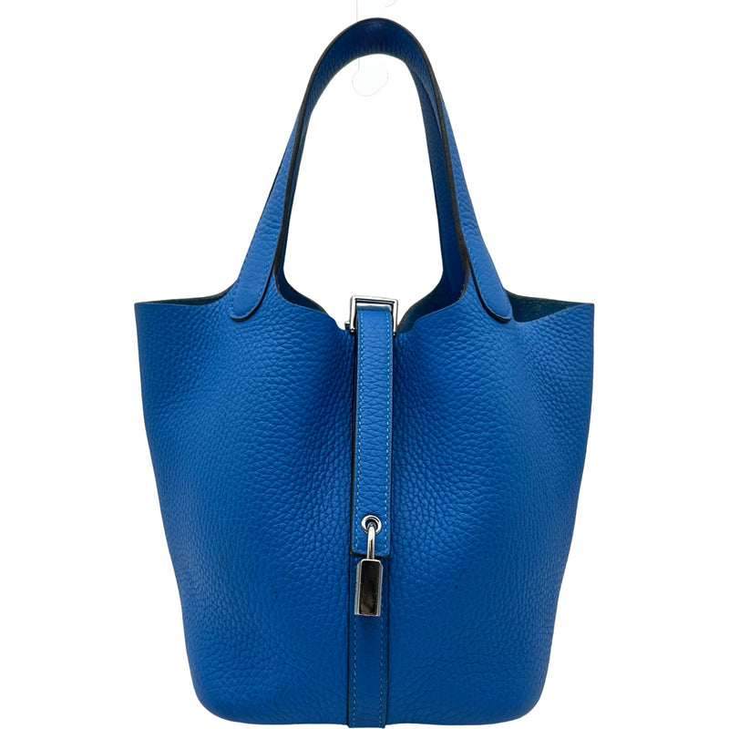 エルメス HERMES ピコタンロックPM W刻印 ブルーイドラ シルバー金具