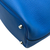 エルメス HERMES ピコタンロックPM W刻印 ブルーイドラ シルバー金具 トリヨンクレマンス レディース ハンドバッグ