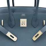 エルメス HERMES バーキン30 G刻印 ブルートンペット シルバー金具 トゴ レディース ハンドバッグ