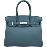 エルメス HERMES バーキン30 G刻印 ブルートンペット シルバー金具 トゴ レディース ハンドバッグ
