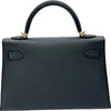 エルメス HERMES ミニケリー2 G刻印 ブラック エプソン レディース ショルダーバッグ