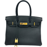 エルメス HERMES バーキン30 G刻印 ブラック ゴールド金具 トゴ レディース ハンドバッグ